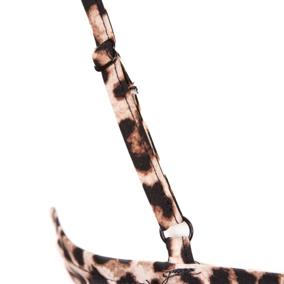 Rene Rofe Spaghetti Strap Leopard Print Chemise, Soft & Comfotable, Size Medium - Picture 10 of 13